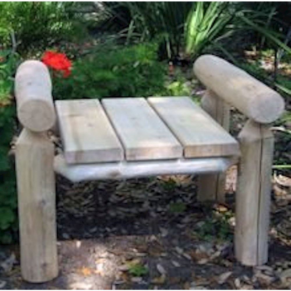 Cedar Log Ottoman