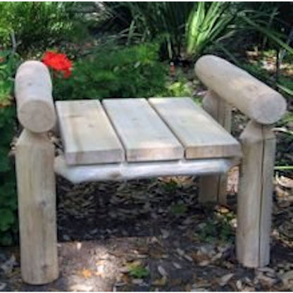 Cedar Log Ottoman