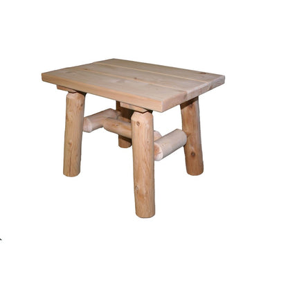 Cedar Log End Table