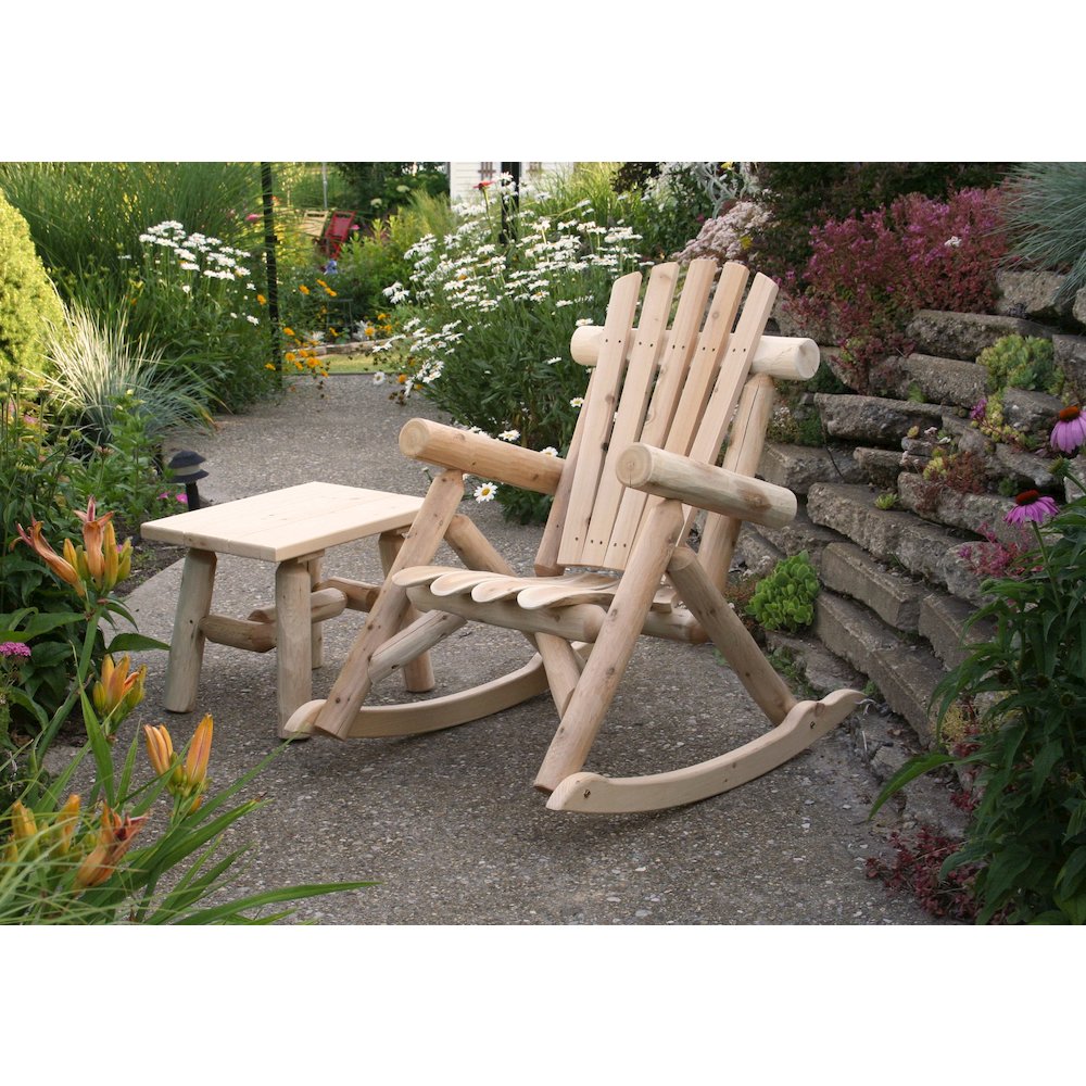 Cedar Log End Table