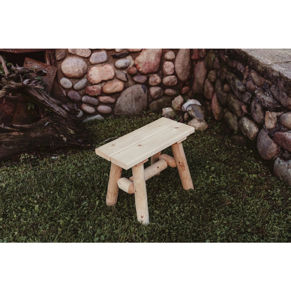 Cedar Log 23" End Bench (pair)