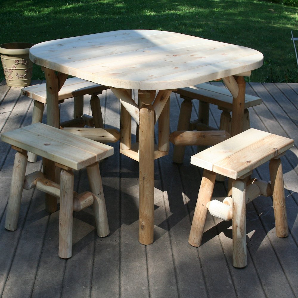 Cedar Log 47" Roundabout Table