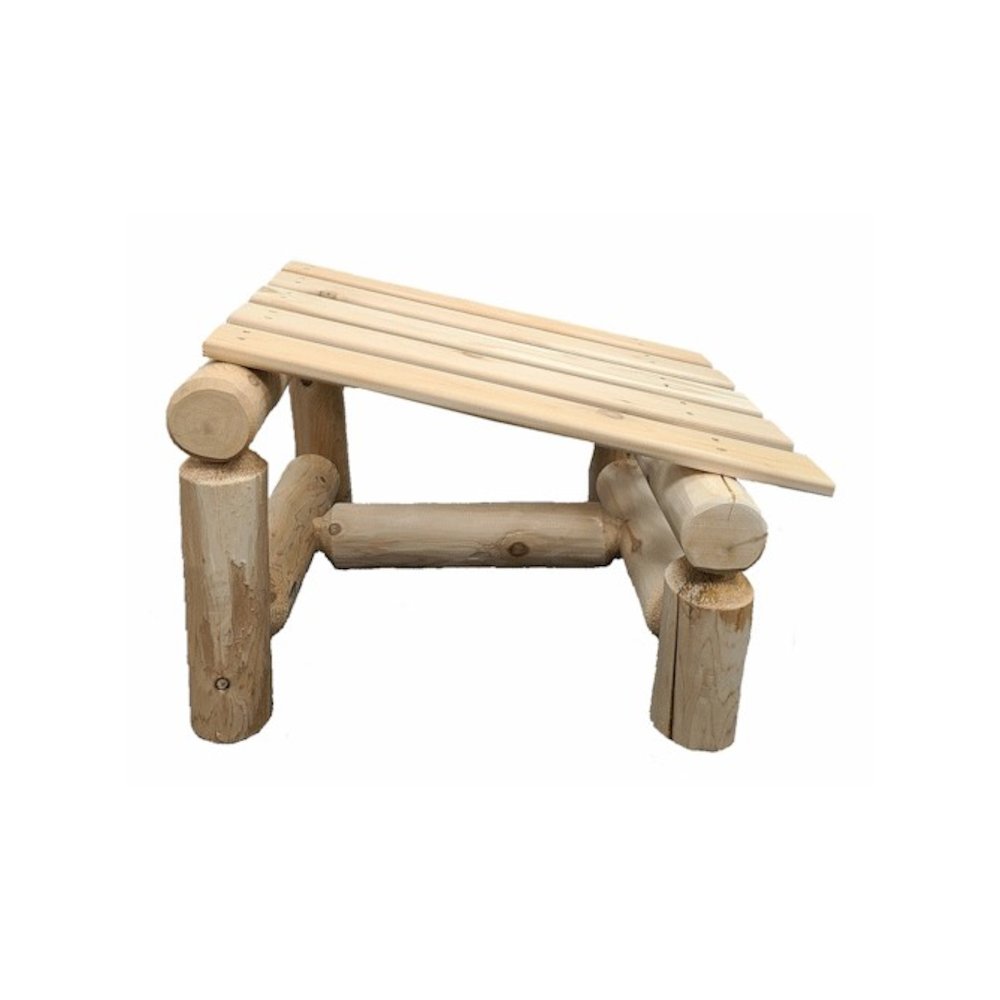 Cedar Log Slanted Ottoman