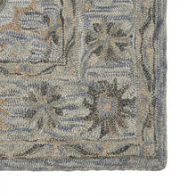 Blue Wool Area Rug With Classic Pattern And Soft Touch For Living Room