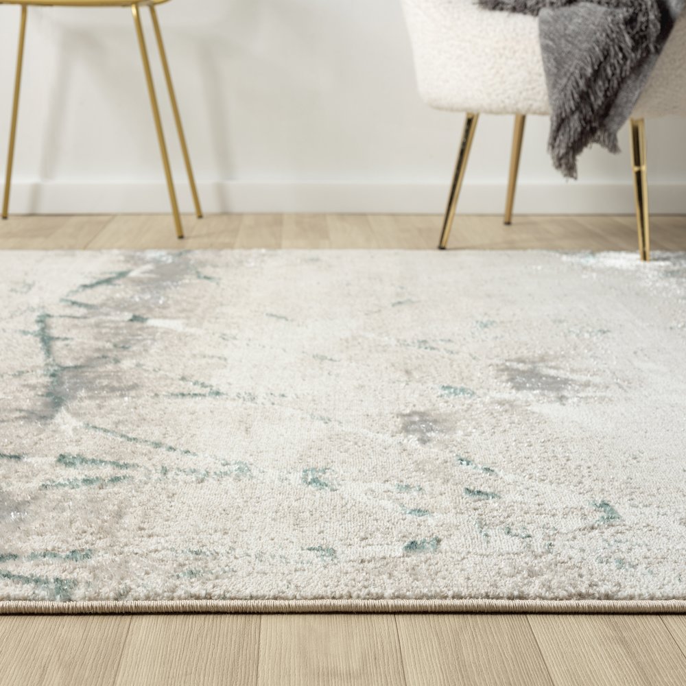 Antalya Durable Performance Area Rug Indoor in Beige/Blue, 2' x 7'