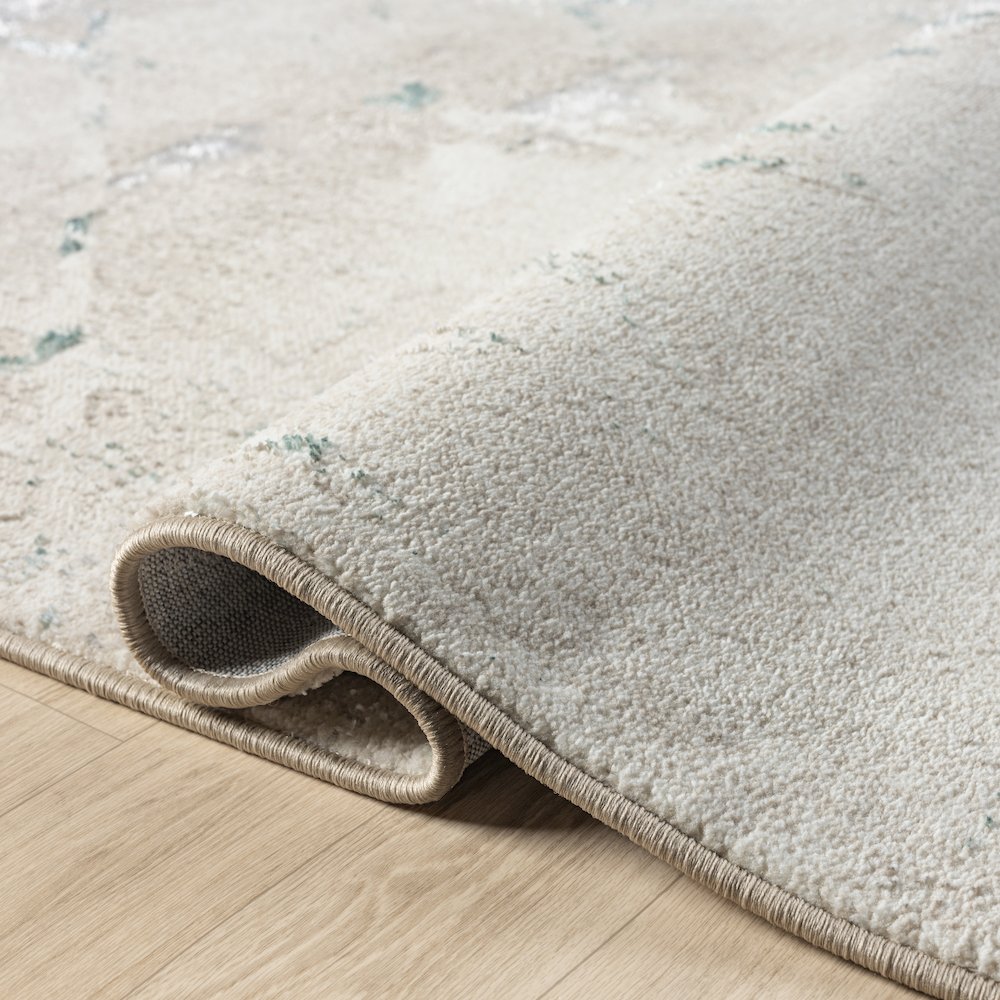 Antalya Durable Performance Area Rug Indoor in Beige/Blue, 2' x 7'