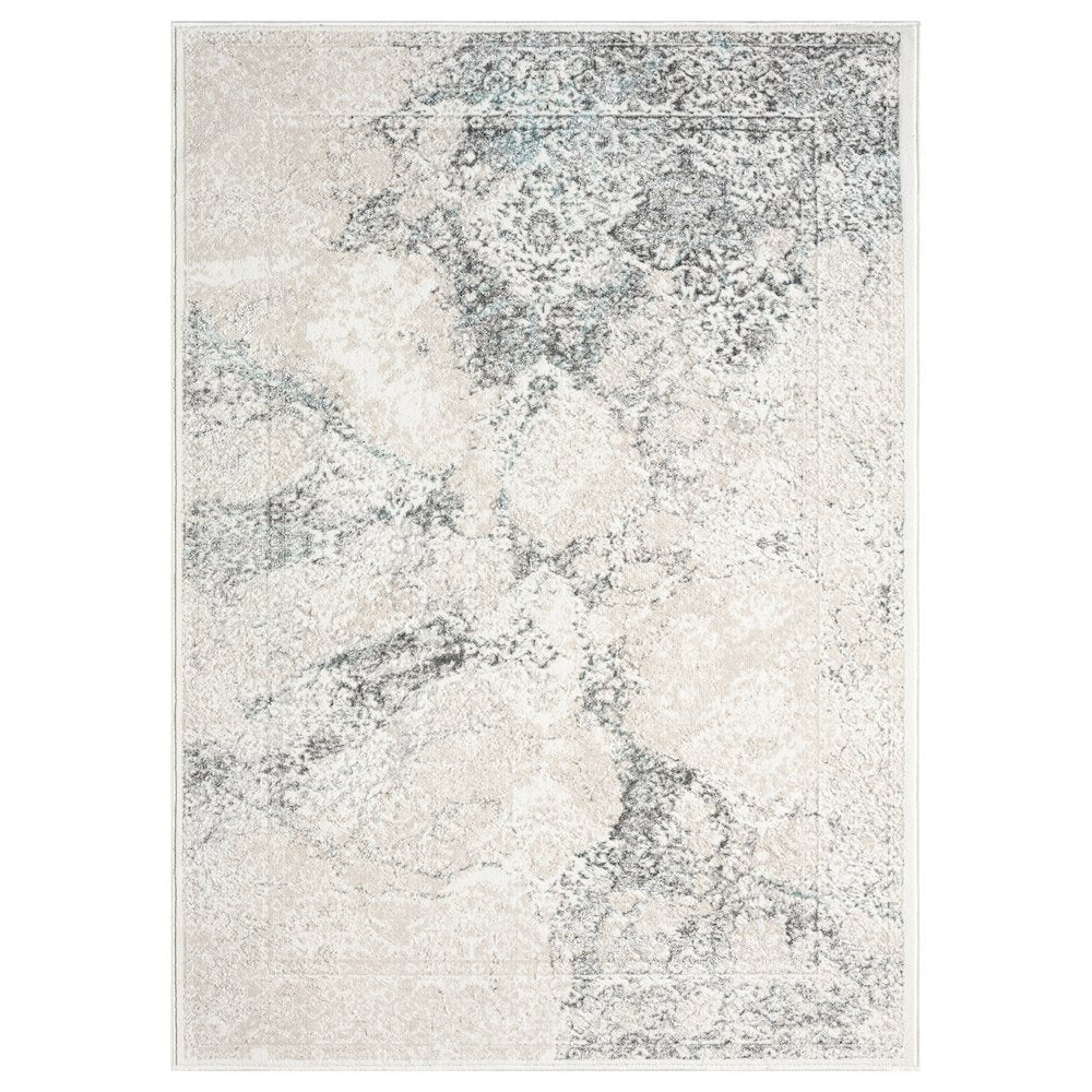 Antalya Durable Performance Area Rug Indoor in Beige/Blue, 5' x 7'