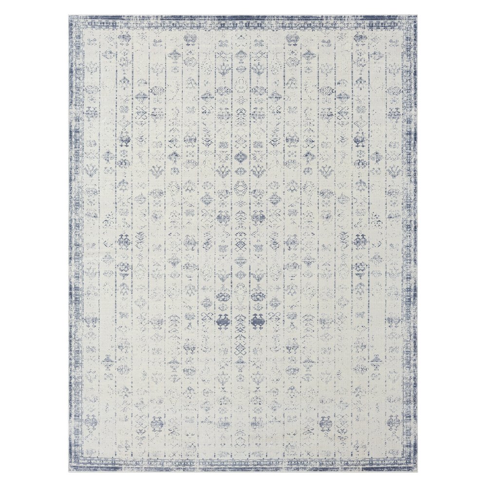 Aria Durable Performance Area Rug Indoor in Gray/Blue, 7'10" x 9'10"