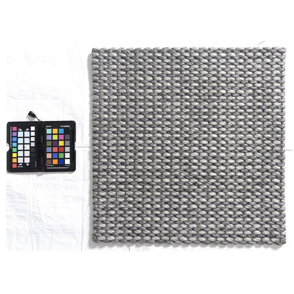 Bergen Wool Blend Area Rug Indoor in Gray/Silver, 5' x 7'9"