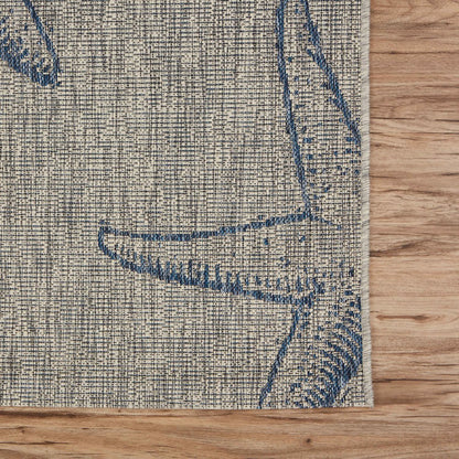 Captiva Durable Performance Area Rug Outdoor in Blue/Gray, 7'9" x 9'5"