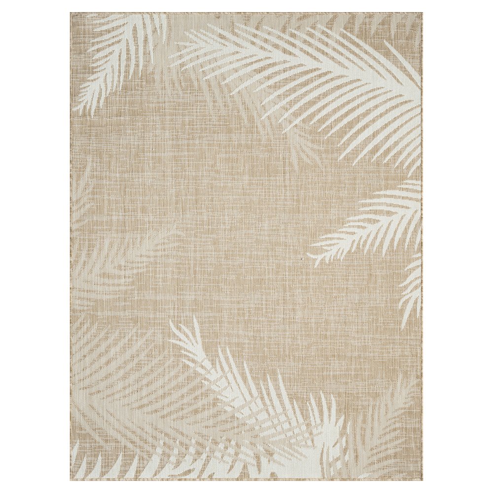 Captiva Durable Performance Area Rug Outdoor in Beige/Ivory, 6'6" x 9'