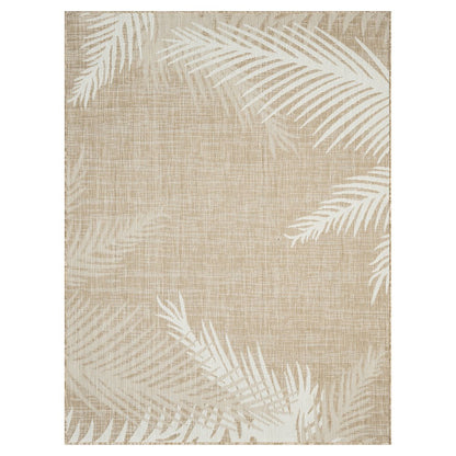 Captiva Durable Performance Area Rug Outdoor in Beige/Ivory, 6'6" x 9'