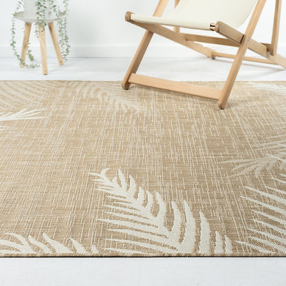 Captiva Durable Performance Area Rug Outdoor in Beige/Ivory, 6'6" x 9'