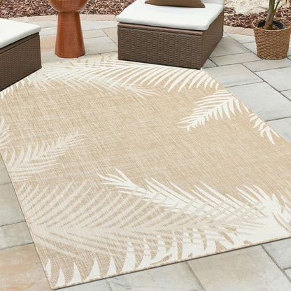 Captiva Durable Performance Area Rug Outdoor in Beige/Ivory, 6'6" x 9'