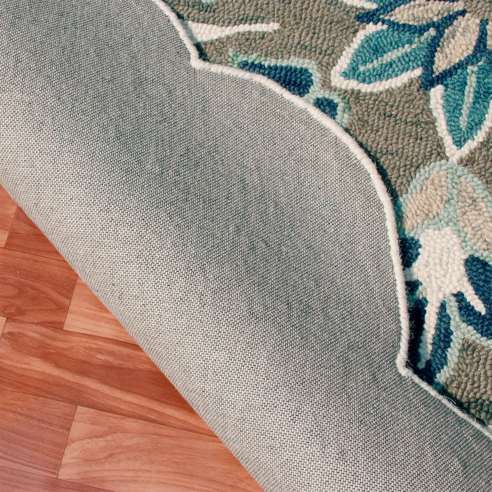 Dazzle Wool Area Rug Indoor in Blue/Gray, 6' Round