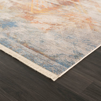 Holi Durable Performance Area Rug Indoor in Gray/Blue, 2' x 6'