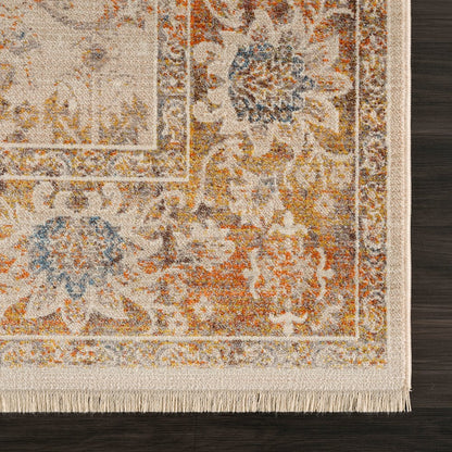 Holi Durable Performance Area Rug Indoor in Ivory/Beige, 2' x 6'