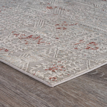 Imagine Durable Performance Area Rug Indoor in Blue/Cream, 2'2" x 7'7"