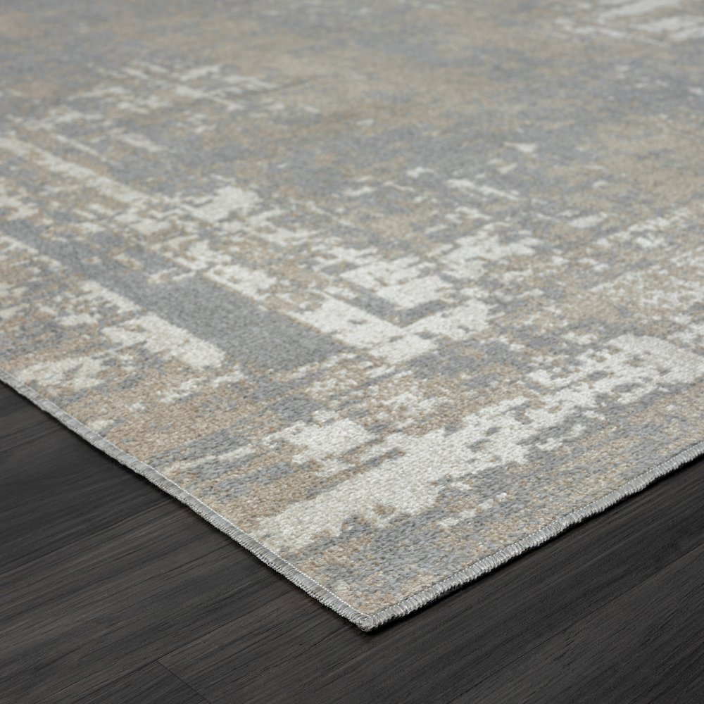 Lanham Durable Performance Area Rug Indoor in Gray/Ivory, 7'9" x 9'9"