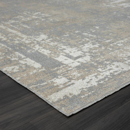 Lanham Durable Performance Area Rug Indoor in Gray/Ivory, 7'9" x 9'9"