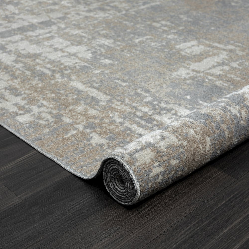 Lanham Durable Performance Area Rug Indoor in Gray/Ivory, 7'9" x 9'9"