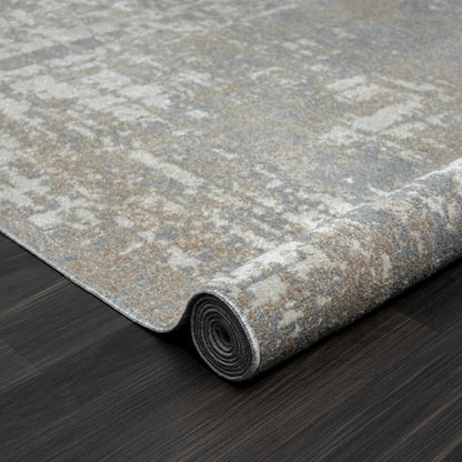 Lanham Durable Performance Area Rug Indoor in Gray/Ivory, 7'9" x 9'9"