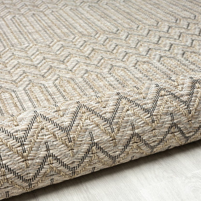 Oslo Modern Chevron Brown Indoor Outdoor Area Rug