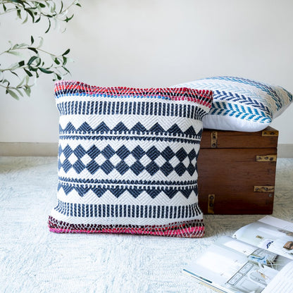 Globally Inspired Chindi Throw Pillow