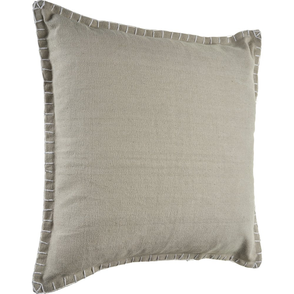 Ox Bay Light Gray Solid All-Natural Cotton Square 2 Piece Pillow Cover Set
