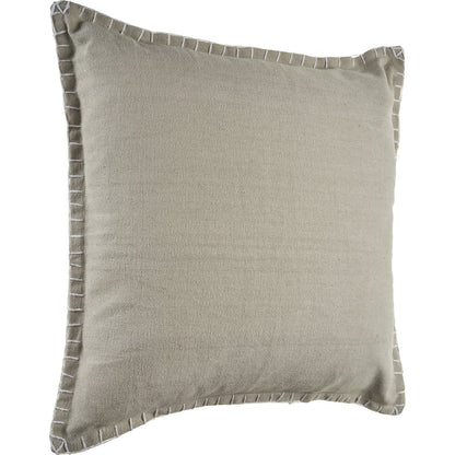 Ox Bay Light Gray Solid All-Natural Cotton Square 2 Piece Pillow Cover Set