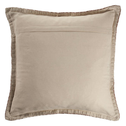 Embroidered Edge Bordered Solid Throw Pillow