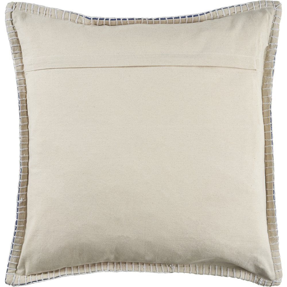 Ox Bay Twilight Blue Solid All-Natural Cotton Square 2 Piece Pillow Cover Set