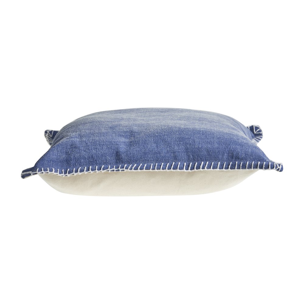 Ox Bay Twilight Blue Solid All-Natural Cotton Square 2 Piece Pillow Cover Set