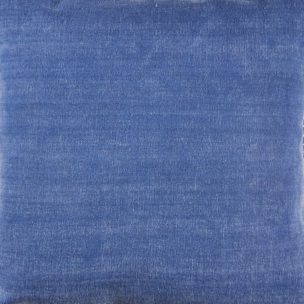 Ox Bay Twilight Blue Solid All-Natural Cotton Square 2 Piece Pillow Cover Set