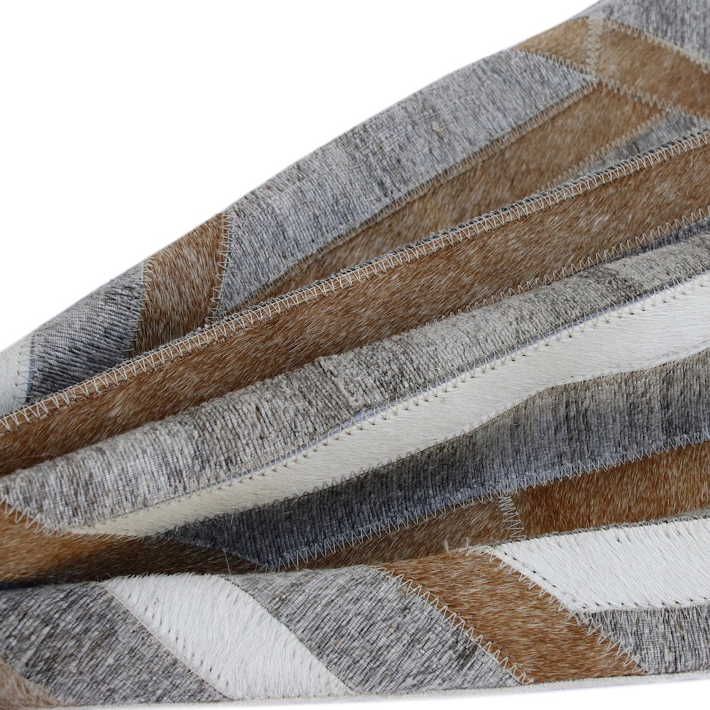 Textured Faux Leather Natural Throw Pillow