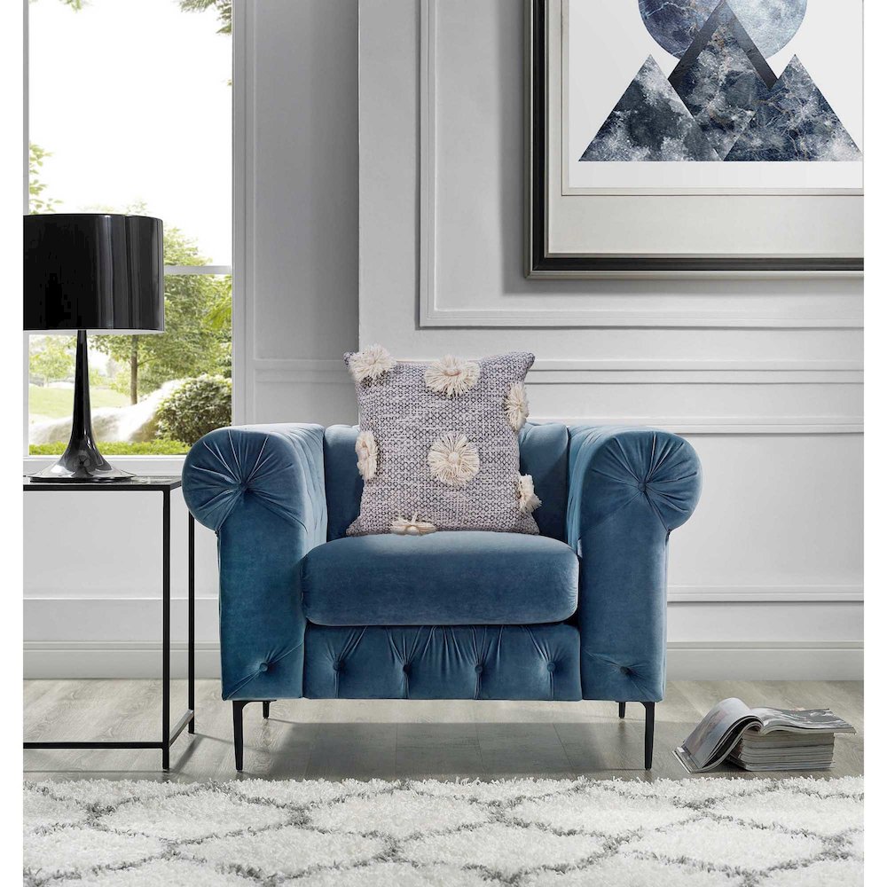 Gray Tassel Throw Pillow