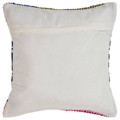Globally Inspired Chindi Throw Pillow