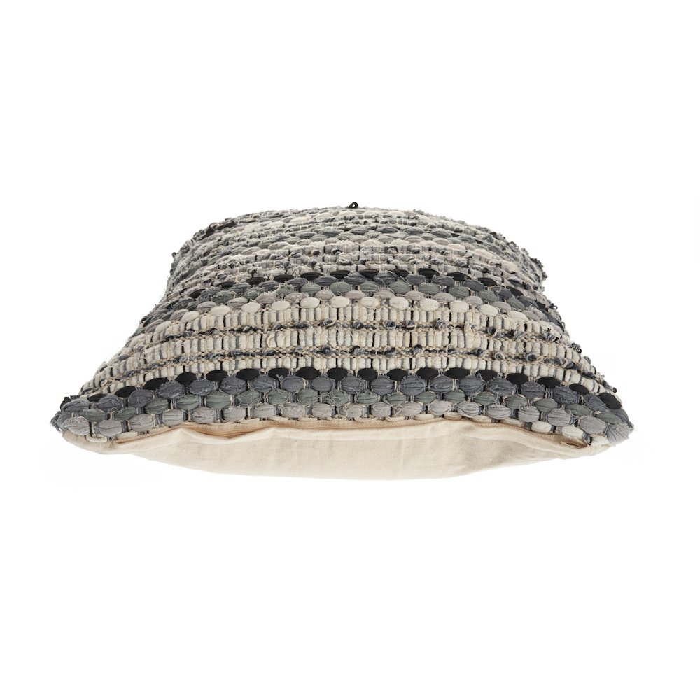 Grayscale Weave Throw Pillow