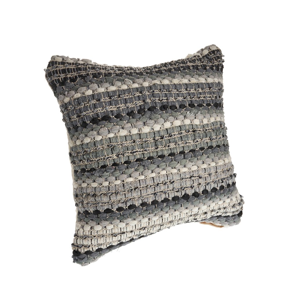 Grayscale Weave Throw Pillow