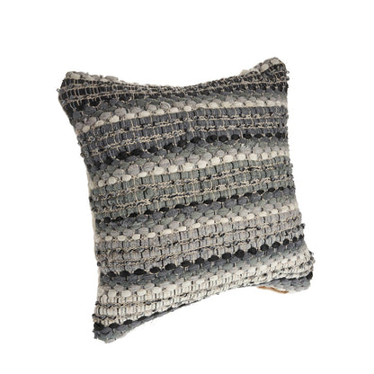 Grayscale Weave Throw Pillow