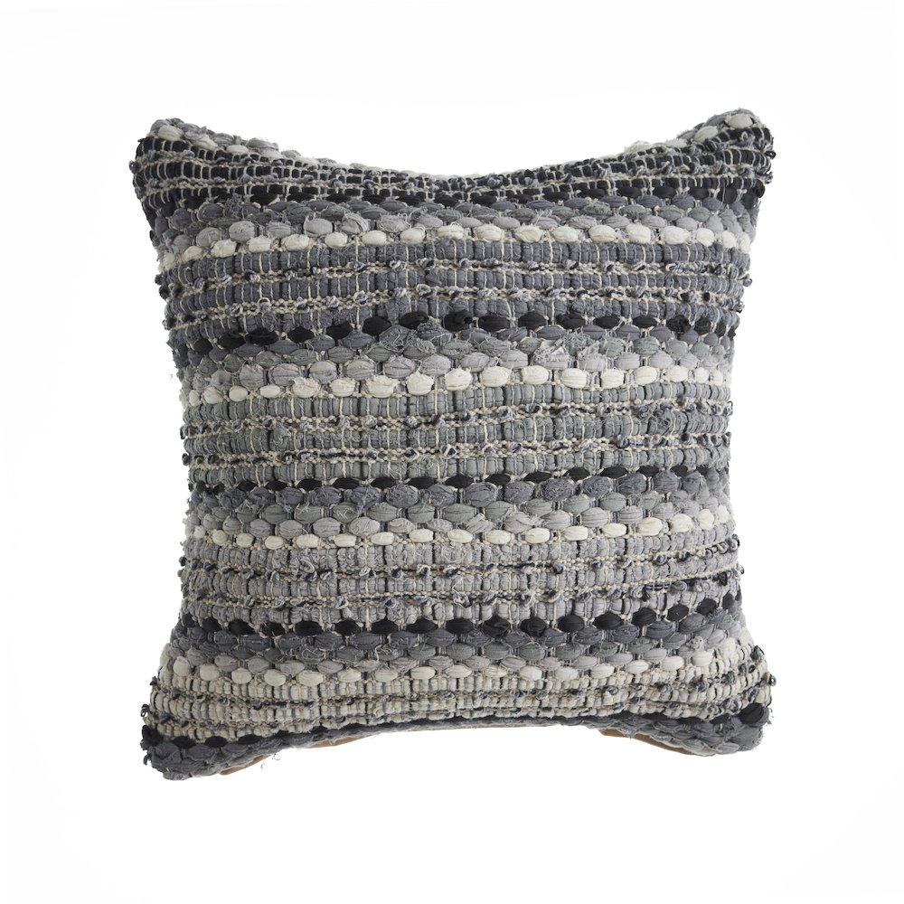 Grayscale Weave Throw Pillow