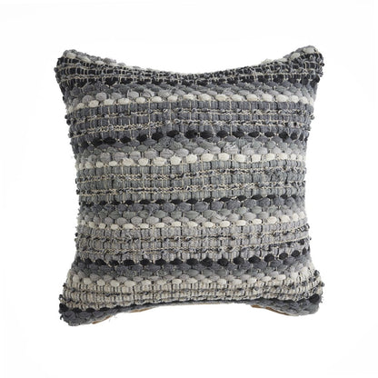 Grayscale Weave Throw Pillow