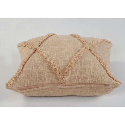 Ox Bay Tan Solid All-Natural Cotton Square 2 Piece Pillow Cover Set