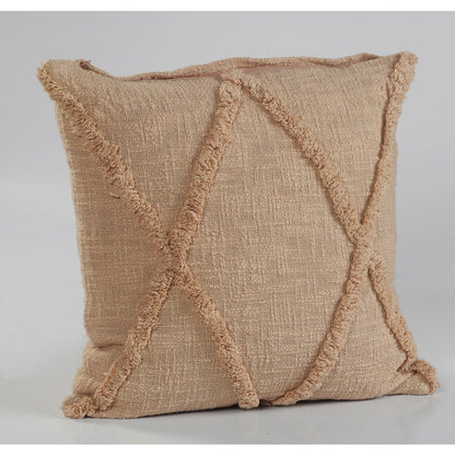 Ox Bay Tan Solid All-Natural Cotton Square 2 Piece Pillow Cover Set