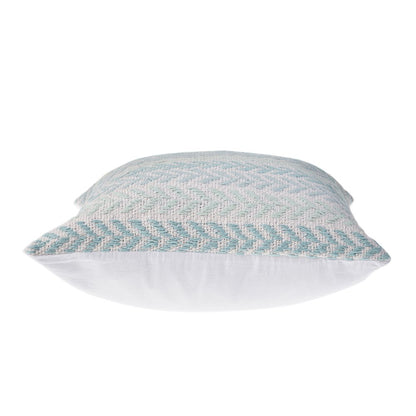 Ox Bay Spa Blue Chevron Square 4 Piece Pillow Cover Set