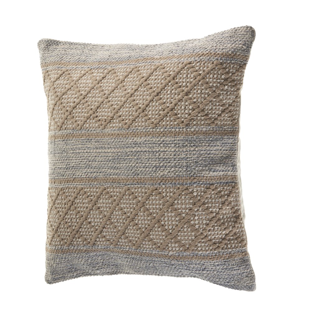Criss Cross Beige Throw Pillow