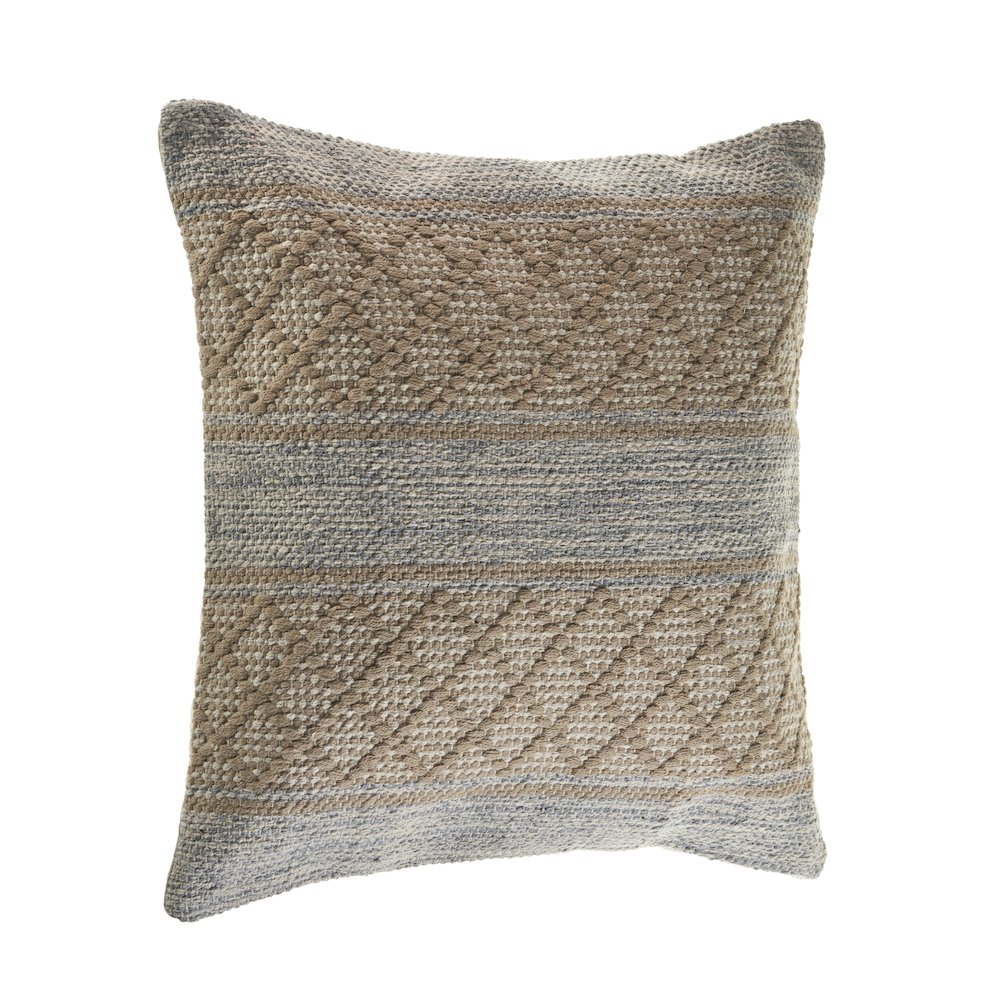Criss Cross Beige Throw Pillow