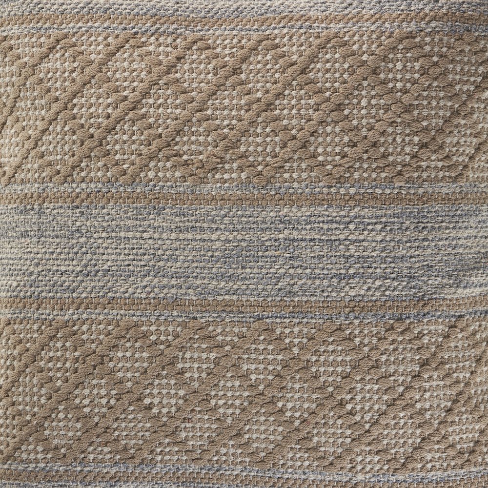 Criss Cross Beige Throw Pillow