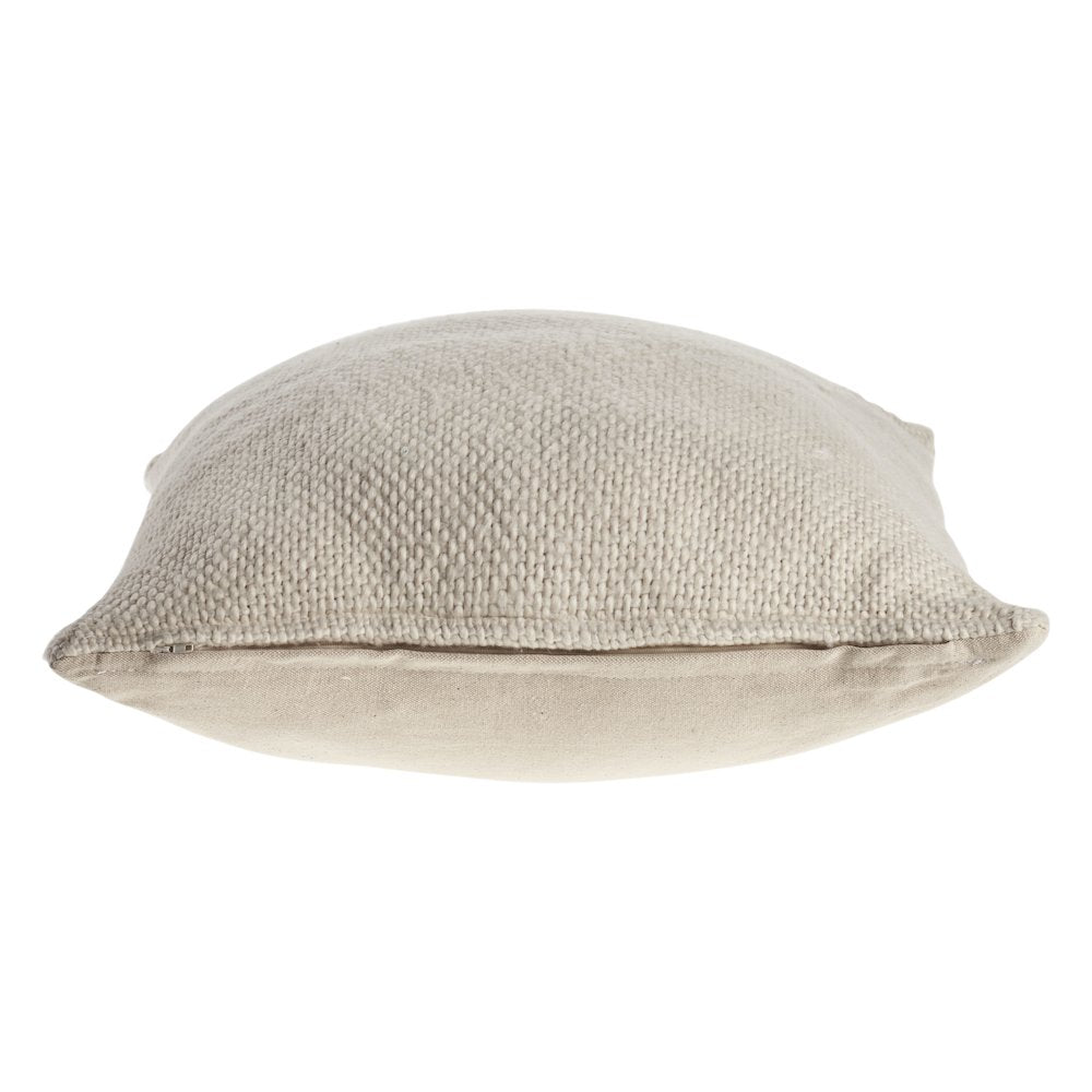 Natural Light Cream Solid Throw Pillow