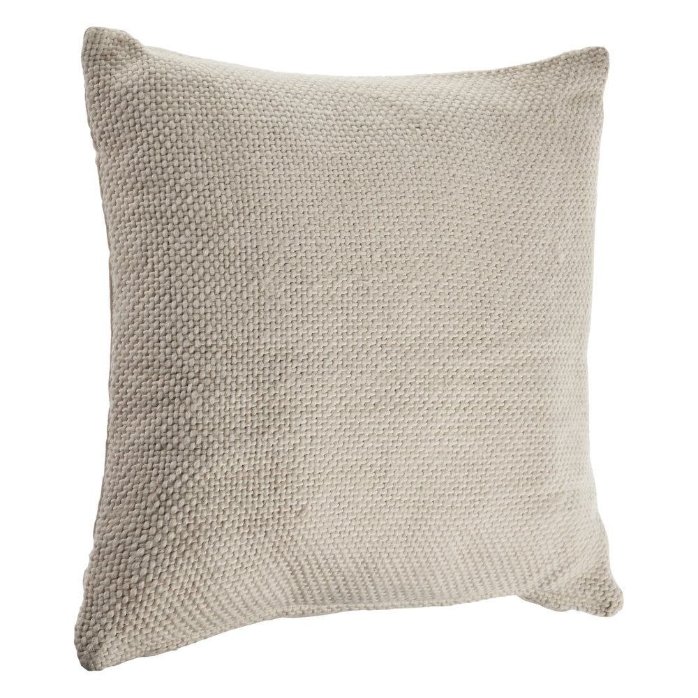 Natural Light Cream Solid Throw Pillow